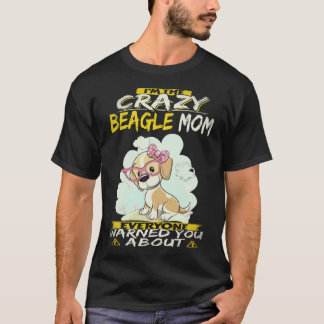 3 私はクレイジービーグルママ ビーグル Tシャツ