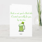 3. 素晴らしいブルドッグのセントパトリックの日カード カード (裏面)