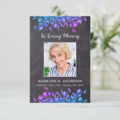 3.素朴5 x 5記念写真葬式祈りの言葉カード サンキューカード (スタンド正面)