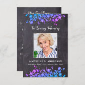 3.素朴5 x 5記念写真葬式祈りの言葉カード サンキューカード (正面/裏面)