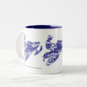 3-迷彩柄 – 青 – そり ツートーンマグカップ (正面左)