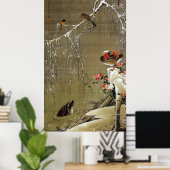 3.雪中鴛鴦図・若冲まんだらんどく雪の中、若冲 ポスター (ホームオフィス)