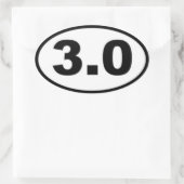 3.0マイル楕円ステッカー 楕円形シール (バッグ)