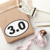 3.0マイル楕円ステッカー 楕円形シール (ギフト)