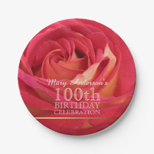 -3- 100th誕生会の紙皿は上がりました ペーパープレート