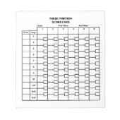3-13スコアカード ノートパッド (正面)