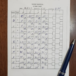 3-13スコアカード ノートパッド