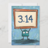 3.14は素晴らし単におもしろいパイの日より 招待状 (正面)