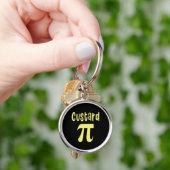3.14カスタードパイPiプリン数学おもしろいジョーク キーホルダー (手)