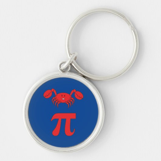 3.14カニのパイPiプリン数学おもしろいのジョーク キーホルダー (正面)