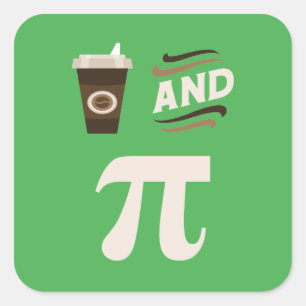 3.14コーヒーとパイのパイのパイ数学のおもしろいジョーク スクエアシール