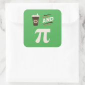 3.14コーヒーとパイのパイのパイ数学のおもしろいジョーク スクエアシール (バッグ)