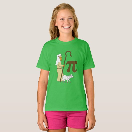 3.14シェパードのパイPiプリン数学おもしろいのジョーク Tシャツ (正面フル)