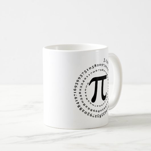 3.14スパイラル数数数理数理円周率日 コーヒーマグカップ (正面右)