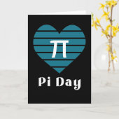 3.14ハートハッピーPi日 カード (黄色い花)