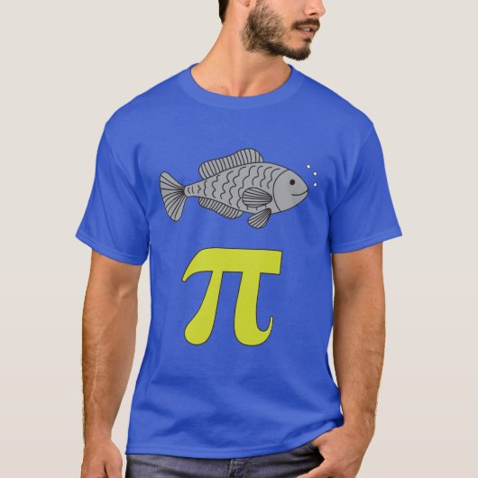 3.14フィッシュパイパイぷん数学おもしろいジョーク Tシャツ (正面)
