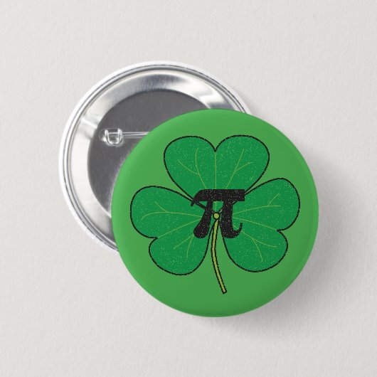 3.14ヴィンテージ動揺してシャムロックおもしろいパイプン 缶バッジ (正面&裏面)