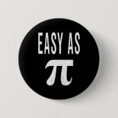 3.14動揺して簡単としてパイPiプン数学おもしろいジョーク 缶バッジ (正面)