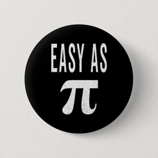 3.14動揺して簡単としてパイPiプン数学おもしろいジョーク 缶バッジ (正面)
