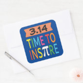 3.14時間Piパインスパイアン演算おもしろい冗談 スクエアシール (封筒)