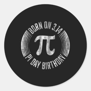 3.14生まれ日Pi日誕生日3月14日誕生日2 ラウンドシール
