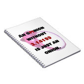 3.14159を持たない意見は単なる玉ねぎおもしろい、 ノートブック (右側)