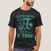 3.14159メートル パイソン パイ・デー デザイン Tシャツ (正面)