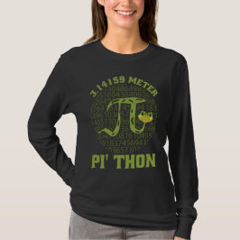 3.14159メートルPi-Thon Pythonスネークパイ日デザイン Tシャツ