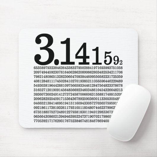 3.1415926 Pi マウスパッド (マウス)