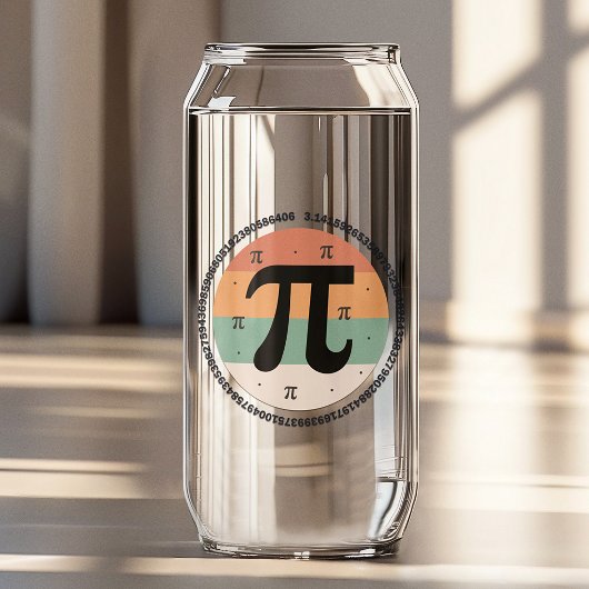 3.14 アメリカ数学の日デザイン - 円周率ギフトのアイデア ガラス缶