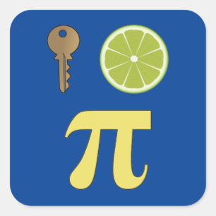 3.14 キーライムパイ π パン 面白い数学ジョーク スクエアシール