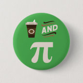 3.14 コーヒーとパイ π のおもしろい数学ジョーク 缶バッジ (正面)