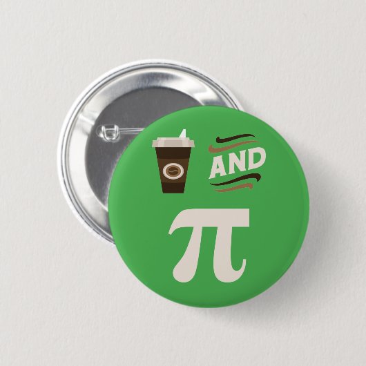 3.14 コーヒーとパイ π のおもしろい数学ジョーク 缶バッジ (正面&裏面)