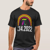 3 14 2022 Pi Math Rainbow Men Mathletics Love Bi Tシャツ (正面)