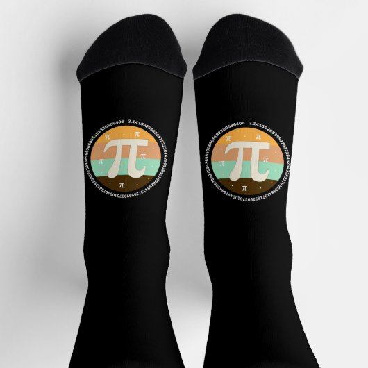 3.14 National Pi Day Design  - Pi Day Gift Idea ソックス (上部)