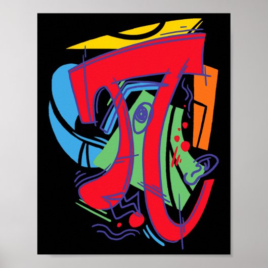 3.14 Pi日の算数デザイン ポスター (正面)