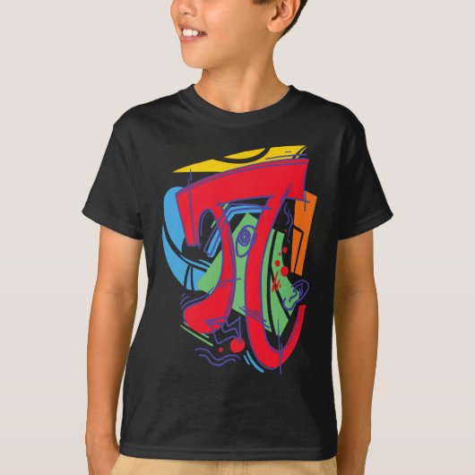 3.14 Pi日の算数デザイン Tシャツ (正面)