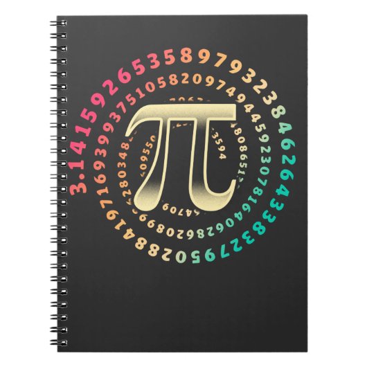3.14 Pi日の記号Math不合理な数値P ノートブック (正面)
