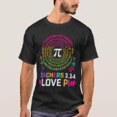 3.14 Pi日ナンバシンボル先生愛Pi日 Tシャツ (正面)