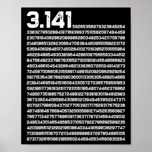 3.14 Pi日Math不合理な数値Pi ポスター (正面)