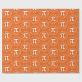 3.14 Pi番号スパイラルオレンジPi日 ラッピングペーパー (フラット)