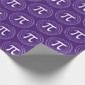 3.14 Pi番号スパイラルパープルPi日 ラッピングペーパー (角)