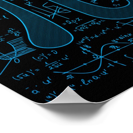 3.14 Pi Day Math Physics Irrational Number Circumf ポスター (角)