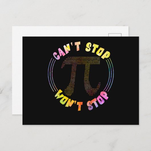 3.14 Pi Funny Math ポストカード (正面/裏面)