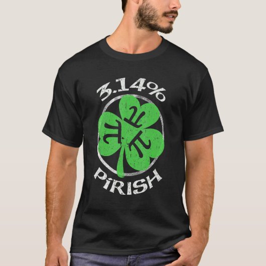 3 14 PIrish おもしろいSt patricks数学ギークPi日 Tシャツ (正面)