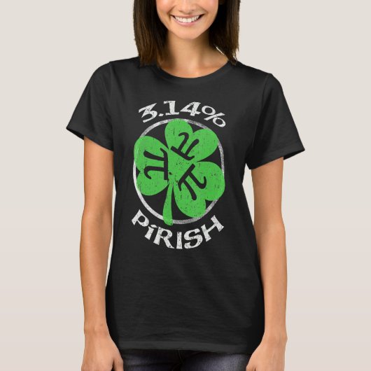 3 14 PIrish おもしろいSt patricks数学ギークPi日 Tシャツ (正面)