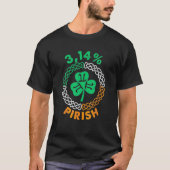 3.14 % Pirish Funny St Patricks Day Math Pi Day Tシャツ (正面)