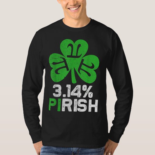 3 14 PIrish Love Math St Patricks Math Geek Pi Da Tシャツ (正面)