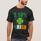 3 14 Pirish  St Patrick s Math Geek Irish Math Tea Tシャツ (正面)