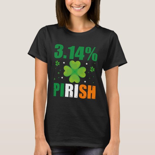 3 14 Pirish  St Patrick s Math Geek Irish Math Tea Tシャツ (正面)